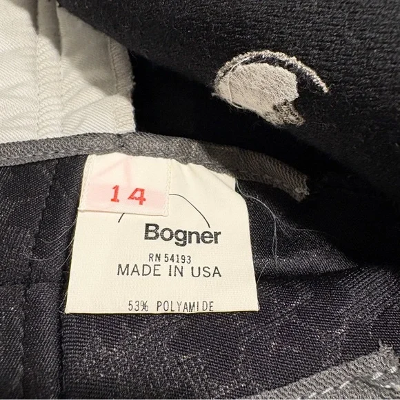 Bogner Wool Blend Black Jacquard Stirrup Ski Pant Size 14 - Picture 8 of 9